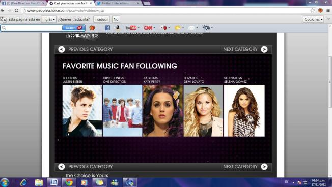 Directioners A Votar!
